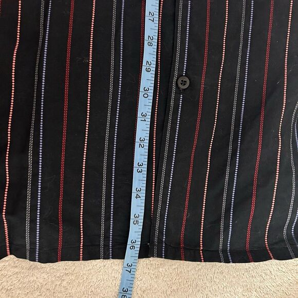 Ossomani Men's 7XB Short Sleeve Button Up Shirt Black, Red, Blue 100% Cotton - Picture 6 of 10